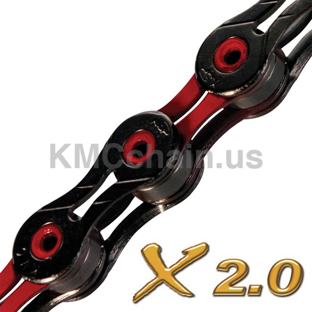 체인 10SP KMC X10SL HOLLOW PLATES/PIN DLC BLK/RED